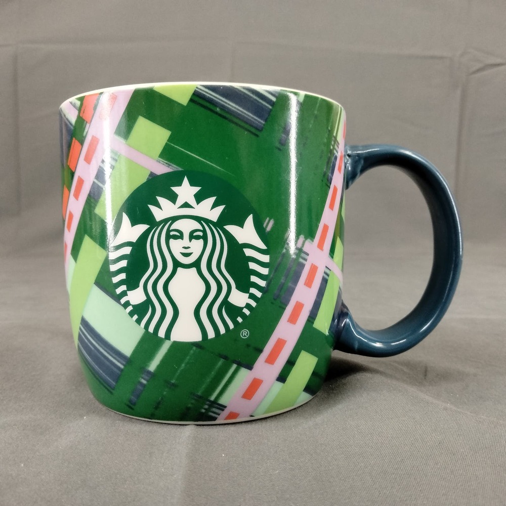 Starbucks 2020 Green Red Holiday Pattern 18oz Ceramic Christmas 532ml Coffee Mug